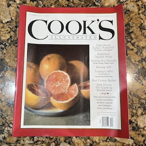 Vintage Cooks Illustrated Cooking Recipe Magazine November December 2001
