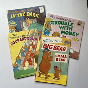 Los osos Berenstain, juego de 4 libros infantiles, libro de bolsillo, clásico vintage