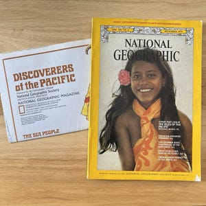 Vintage National Geographic december 1974 Stillahavsöarna Polynesien Karta Pyrenéerna Columbiafloden Kina Kinesisk Konst Renibu
