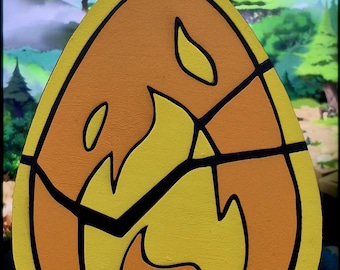 Hand painted wooden Purple Dofus, decorative figurine, perfect gift for Dofus lovers.