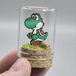 Yoshi Nintendo – Decoración de minijugador – Regalo para fans de Mario – Artículo geek kawaii