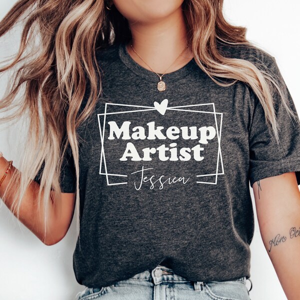 Personalized Makeup artist shirt, customizable Makeup artist unisex tee, make-up artist gift, pma, lash tech, brow tech