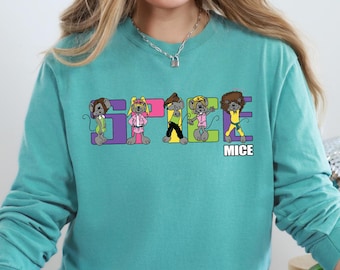 Spice Mice Cozy Comfort Colors Long Sleeve Shirt | Kidcore Northern Getaway Canadian Retro Nostalgic Kids Girls Clothing Y2K 90s House Hippo
