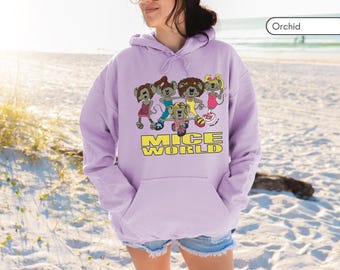 Mice World Hoodie | Northern Getaway Reflections Vintage 90s 00s Retro Kidcore Clothes Nostalgia Elbows Up Y2K Aesthetic 90s shirt peterpan