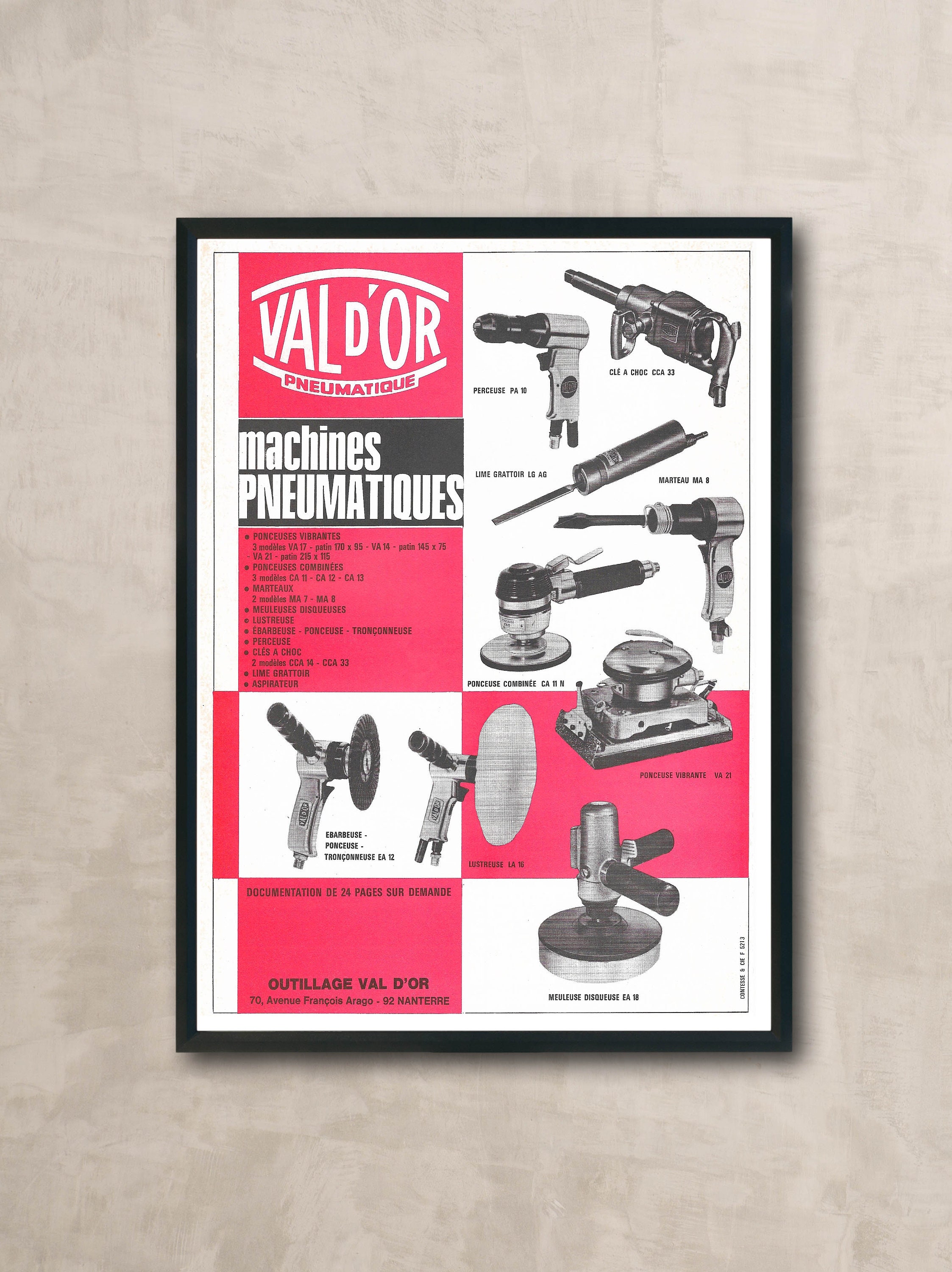 Affiche Vintage Valdor France 1960