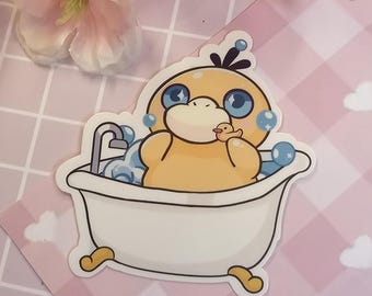 PsyDuck In The Bath Sticker