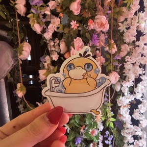PsyDuck in der Badewanne Sticker