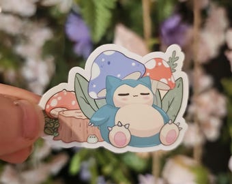 Pegatina de Snorlax durmiendo