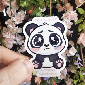 Pegatina de panda triste