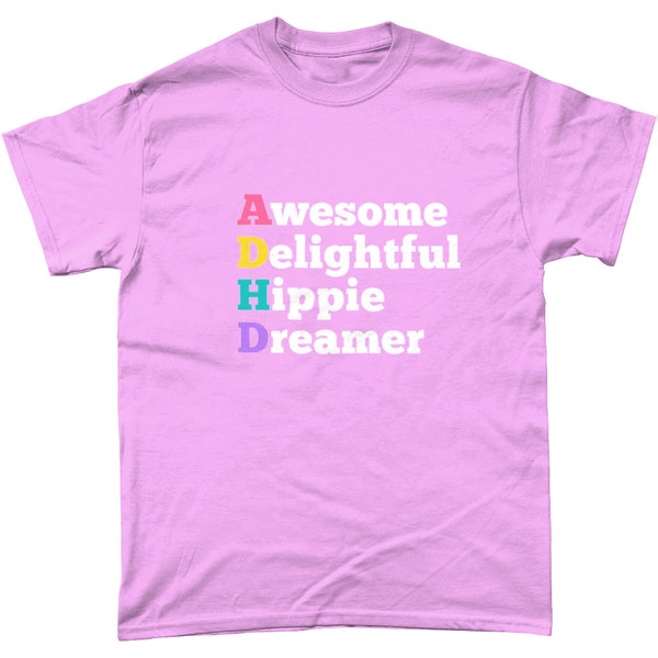 ADHS Entzückendes Hippie Dreamer Tshirt, ADHS Geschenk, Daydreamer Geschenk, Neurodiverse, Adhd T-Shirt, Audhd, Positivity, Grafik-T-Shirt, Hippie