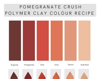 Polymer Clay Color Recipe | Polymer Clay Color Mixing | Sculpey Premo & Sculpey Souffle Colour Palette Recipes | Polymer Clay Tutorial Guide