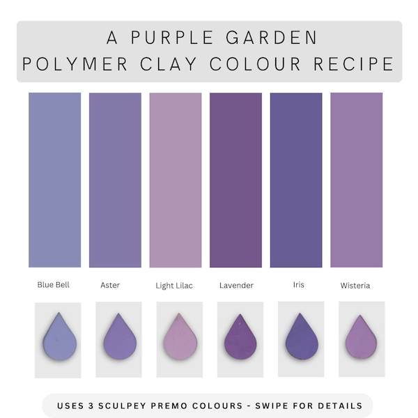 Polymer Clay Color Recipe | Polymer Clay Color Mixing | Sculpey Premo & Sculpey Souffle Colour Palette Recipes | Polymer Clay Tutorial Guide