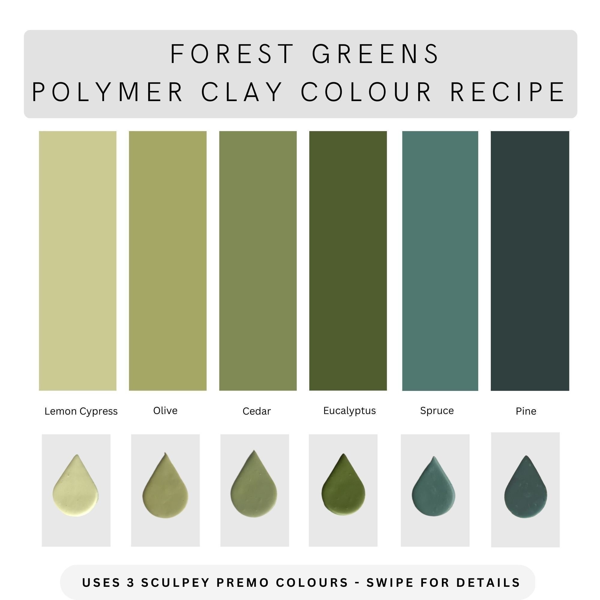 Polymer Clay Color Recipe | Polymer Clay Color Mixing | Sculpey Premo ...