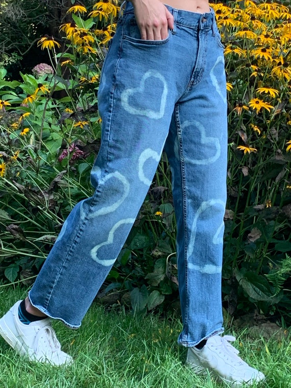 Neunte Peeling schießen heart jeans Drucken Bis um Täglich