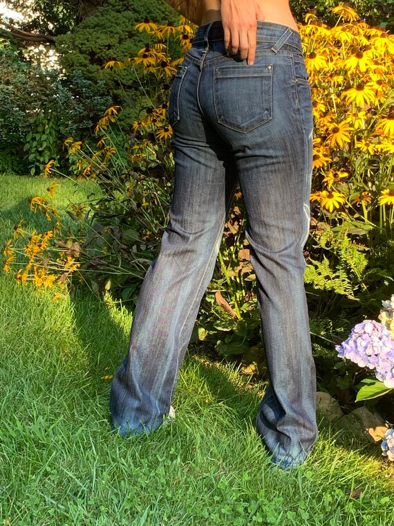 Lightning Y2k Low Rise Jeans - Etsy 