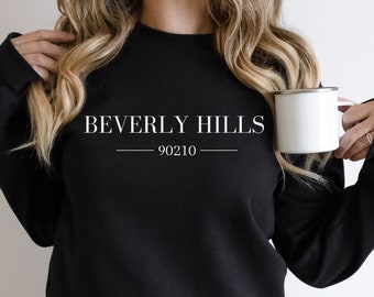Beverly Hills Sweater, Cozy Sweater, Trendy Sweatshirt, Los Angeles, 90210, Unisex Sweatshirt