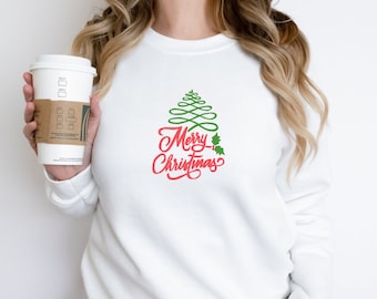 Christmas Sweater, Holiday Sweatshirt, Vintage Christmas, Womens Christmas Top, Festive Shirt, Holiday Apparel, Xmas Jacket, Merry Christmas