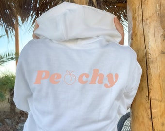 Peachy Sweatshirt, Warm Pullover, Gym Saying Hoodie, Gym Lover Gift, Fitness Gifts For Women