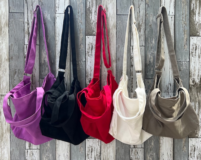 TOTE BAG 100 %Organic cotton with Inside Pocket Solid color / shopping bag / reusable /  eco friendly / farmers market bag