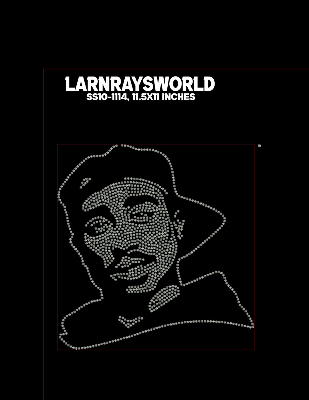 Tupac Pattern Tupac Shakur Rhinestone Template File - Etsy New Zealand