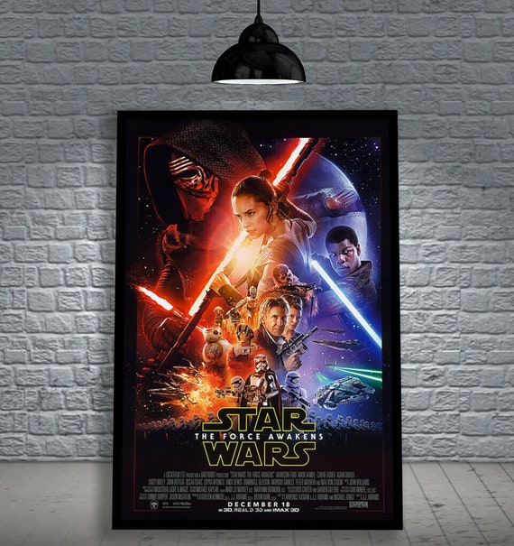 Verwoesten gebrek begroting Star Wars: Episode VII the Force Awakens Framed Movie Poster - Etsy
