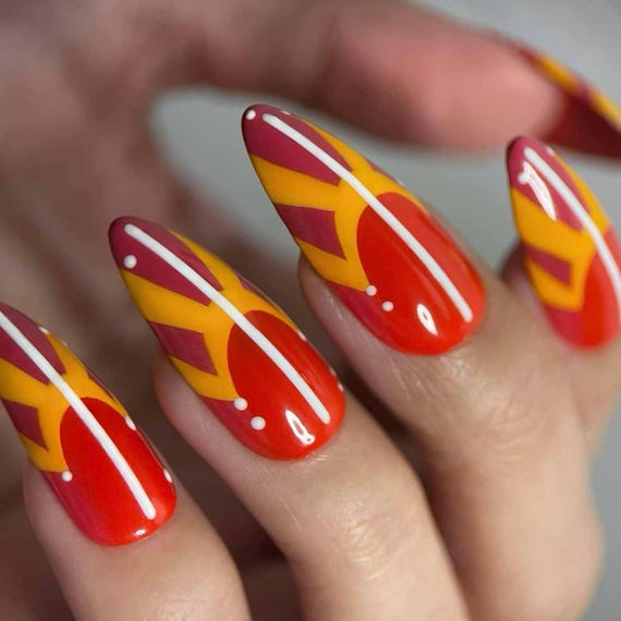 una nail様 Turbo - Album Cover Art Press-on Nail Set - Set of 28-30 Press-on