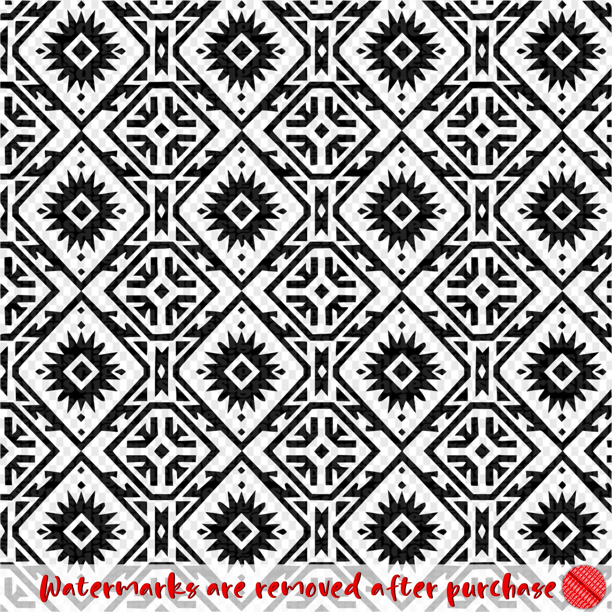 Aztec Seamless Pattern SVG: Native American Cut File (digital Download ...