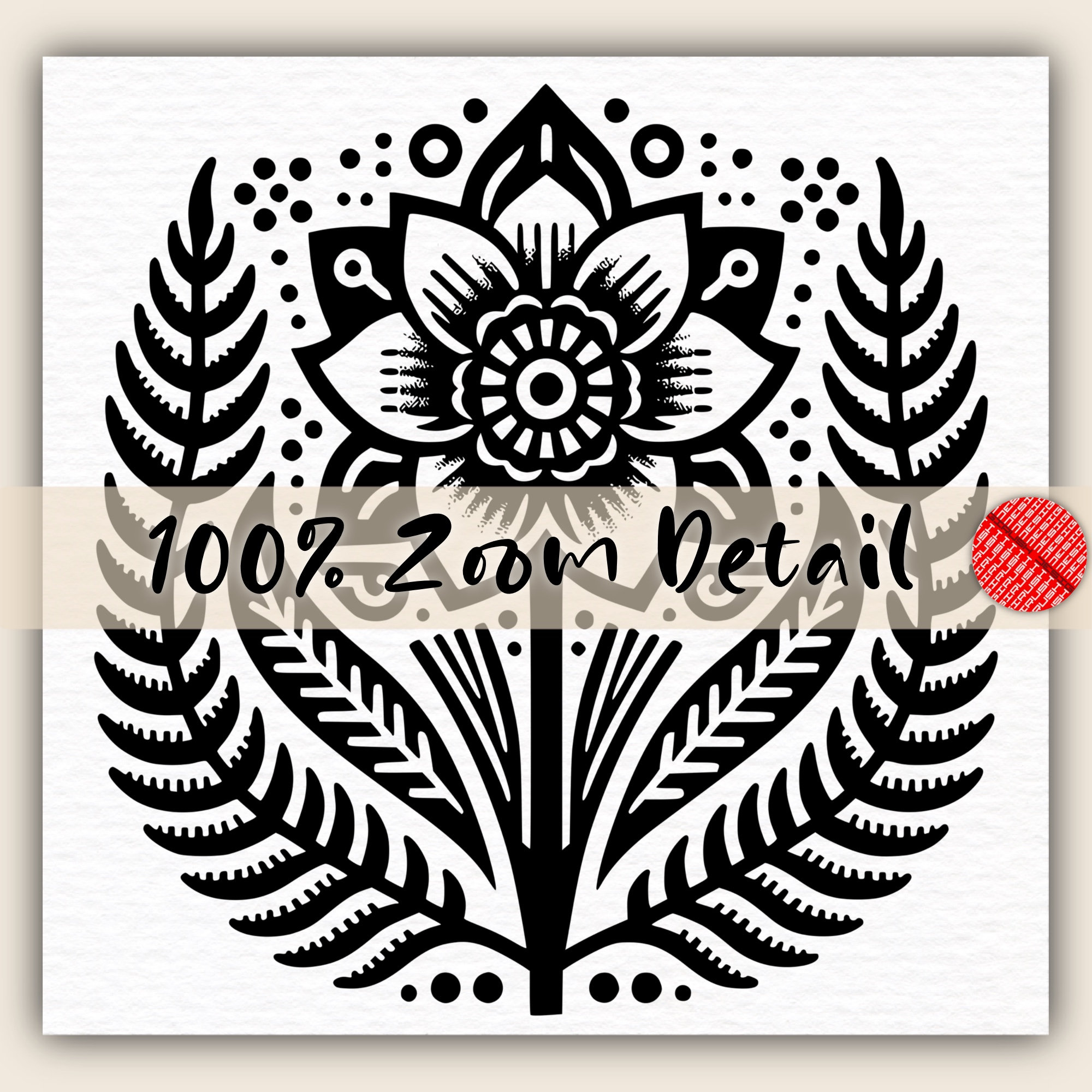 50 Scandinavian Folk Art SVG Bundle: Nordic Floral & Animal