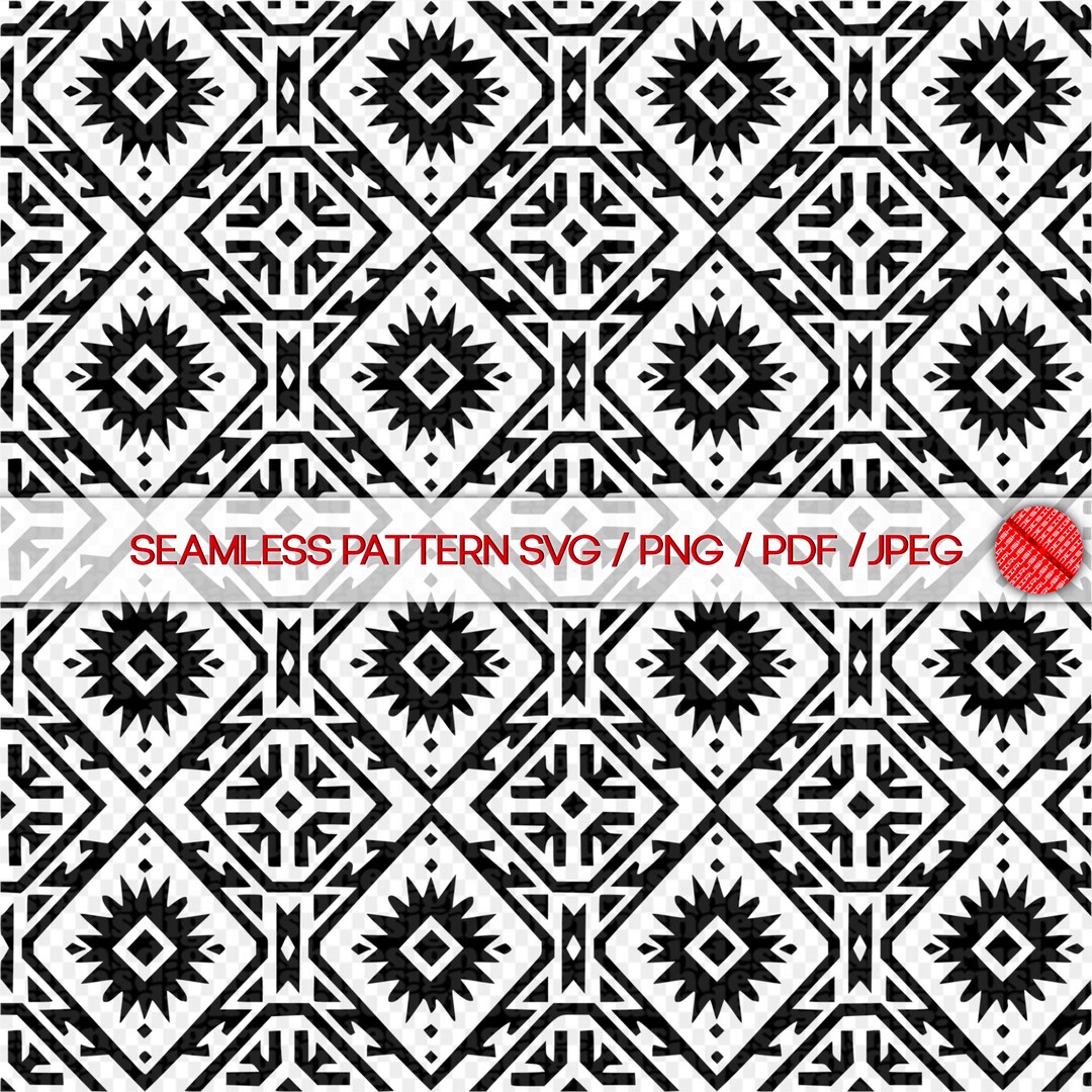 Aztec Seamless Pattern SVG: Native American Cut File (digital Download ...