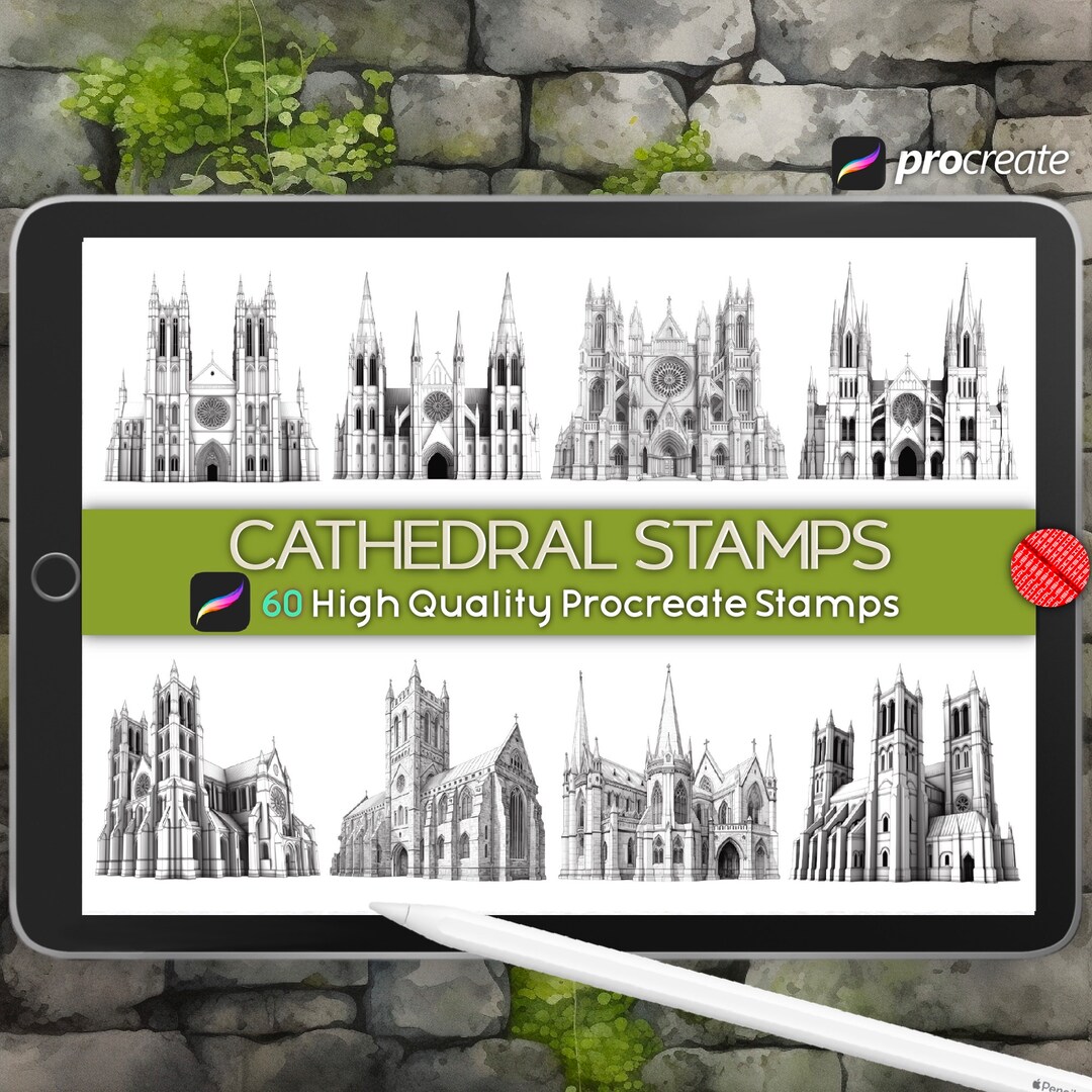 Procreate Church Architecture Stamps Gothic Buildings Brushes Baroque ...