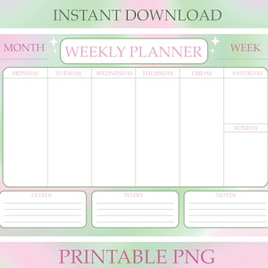 Agenda semanal, planejador semanal para impressão, lista de tarefas semanais, planejador de mesa escolar, PDF para impressão, páginas coloridas, organizador semanal, A4/A3