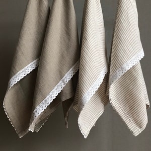 Linnen kanten theedoeken, stonewashed natuurlijk linnen, hoge kwaliteit, duurzame milieuvriendelijke keuken, handdoek landelijke boerderij, couponcode