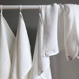 WHITE 100% Linen Tea Towels, White kitchen, Coupon code, Sustainable eco friendly, Ecological house, Earth eco friendly, Natural Linen
