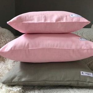 Linen Cushion Cover with zip lock, Pillow Cover, Luxury home decor, Sustainable New Home House, Eco-friendly gift