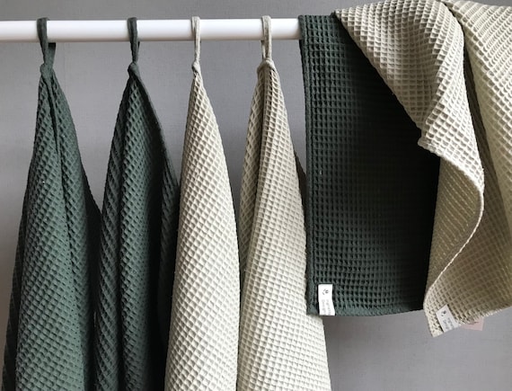 Cotton Waffle Weave Tea Dish Towels Olive Forest Green Kitchen Hand Towels Kitchen Organization Etsy Coupon Code Etsy