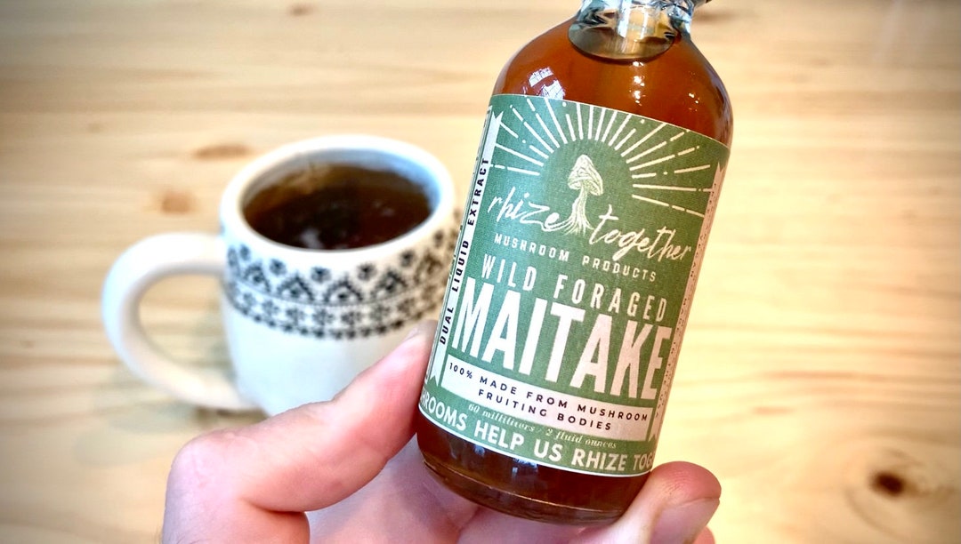 Maitake Mushroom Tincture Liquid Dual Extract Hen of the Woods Mushroom