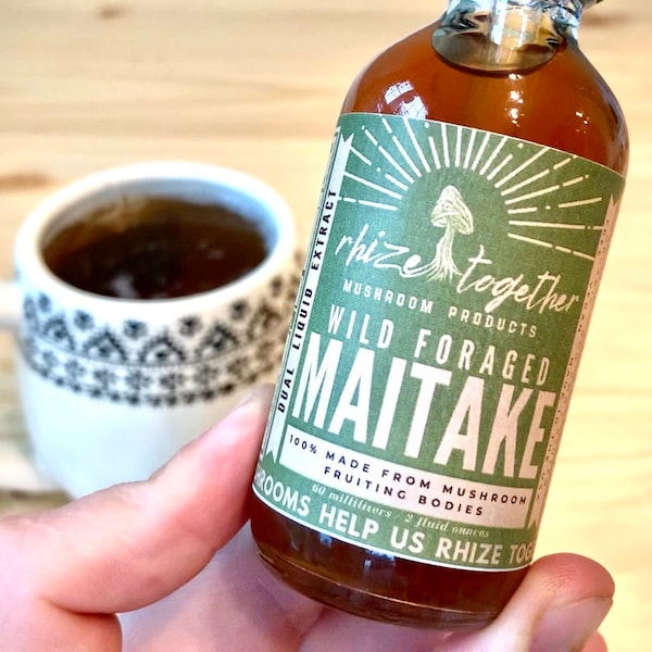 Maitake Mushroom Tincture - Liquid Dual Extract Hen of the woods mushroom double extraction medicinal tincture maitake tincture