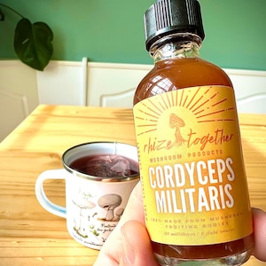 Cordyceps Tincture - cordyceps militaris mushroom tincture Dual Extract energy cordyceps extract  medicinal mushroom