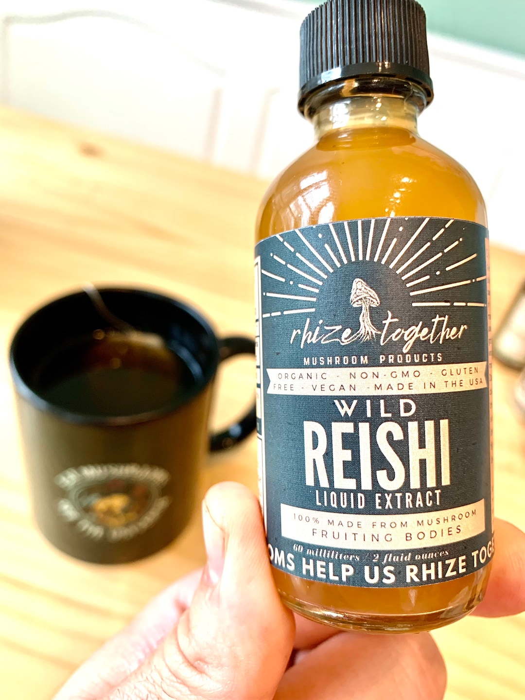 WILD Reishi Mushroom Tincture Liquid Dual Extract Medicinal Mushroom