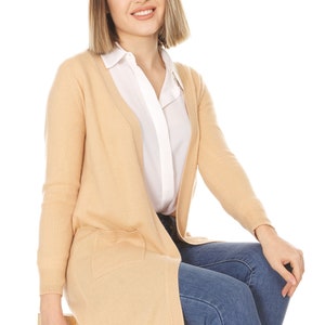 Velanio Cashmere Lightweight Open Cardigans Made from Luxurious Pure Cashmere image 9