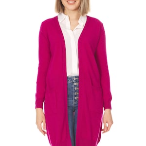 Velanio Cashmere Lightweight Open Cardigans Made from Luxurious Pure Cashmere image 2