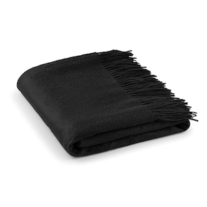 Velanio Cashmere Throw Blanket with Fringe  Super Soft Warm Blankets & Throws for Home, Travel  Makes A High End Thoughtful Gift Idea