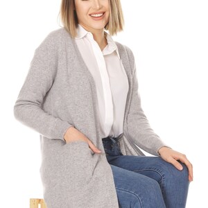 Velanio Cashmere Lightweight Open Cardigans Made from Luxurious Pure Cashmere image 10