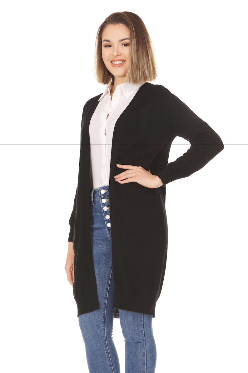 Velanio Cashmere Lightweight Open Cardigans Made from Luxurious Pure Cashmere image 5