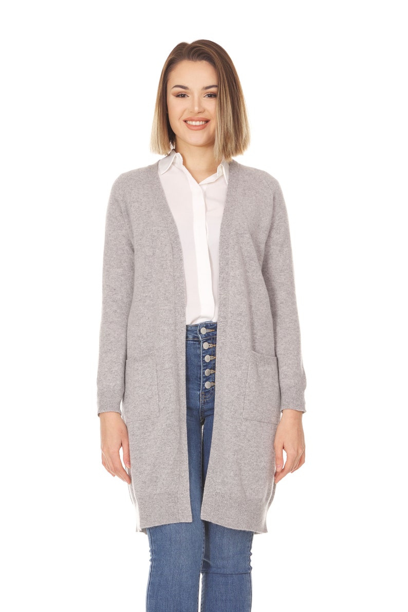 Velanio Cashmere Lightweight Open Cardigans Made from Luxurious Pure Cashmere image 4