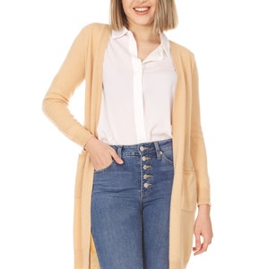 Velanio Cashmere Lightweight Open Cardigans Made from Luxurious Pure Cashmere image 3