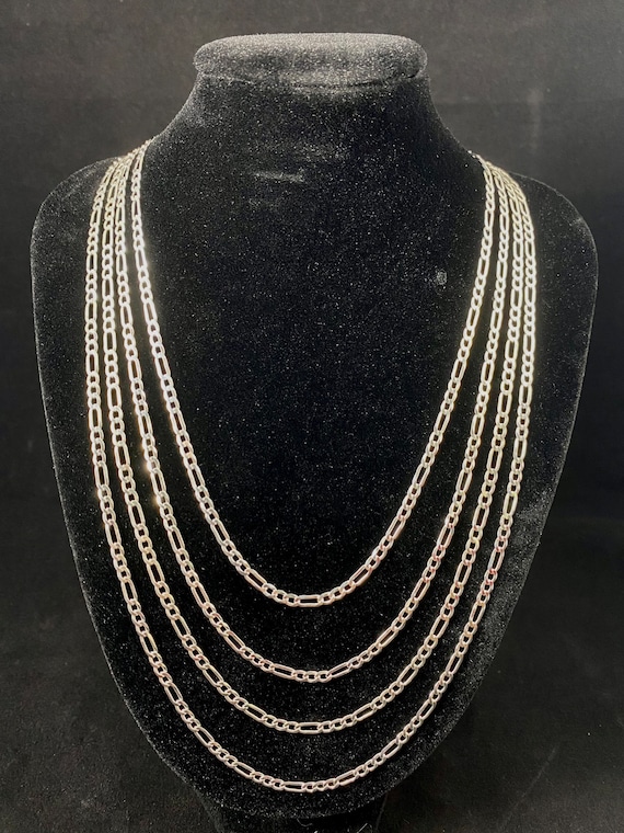 Cadena De Plata De Ley Para Hombre, Collar Figaro De 1,5 Mm, Cadena Fina De Plata, Collares De Capas, Cadena Larga, Joyería Para Hombre, Cadena Impermeable, 925 - España