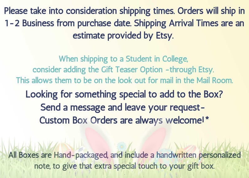 Easter Gift Box for College Student for Him/Her
