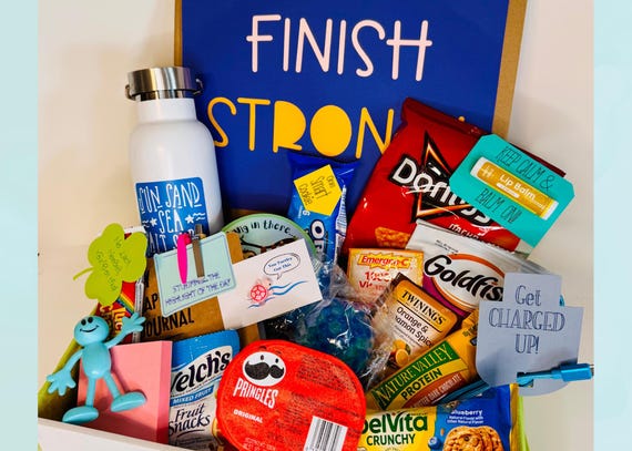 Finals Care Package: College Student Survival Kit with Snacks & Study Supplies