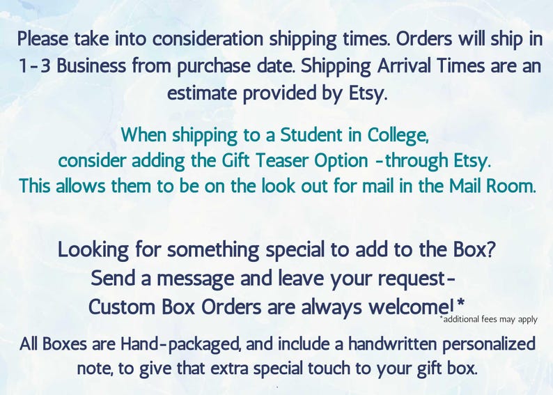 Something Out of the Blue College Care Package, Feeling Blue Care Package, Blue Themed Care Package forGuy or Girl